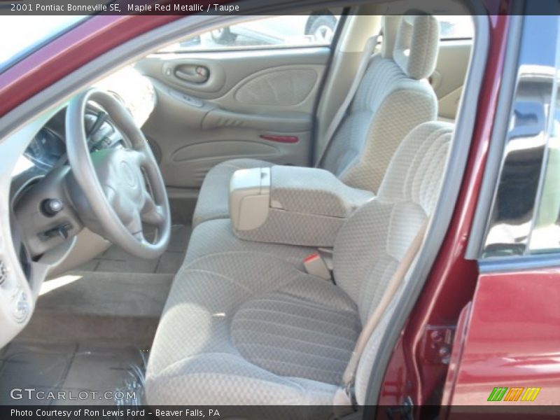 Maple Red Metallic / Taupe 2001 Pontiac Bonneville SE