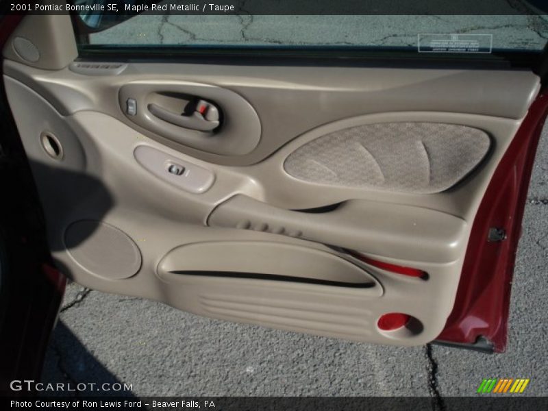 Maple Red Metallic / Taupe 2001 Pontiac Bonneville SE