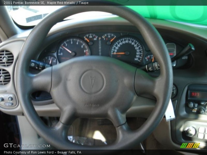 Maple Red Metallic / Taupe 2001 Pontiac Bonneville SE