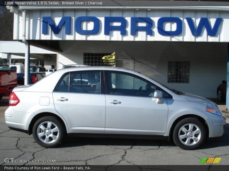 Brilliant Silver / Charcoal 2008 Nissan Versa 1.8 SL Sedan