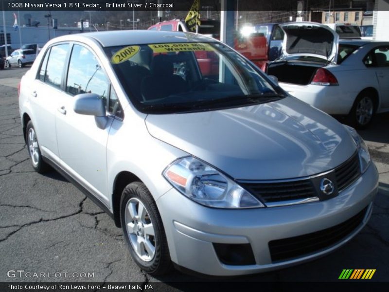 Brilliant Silver / Charcoal 2008 Nissan Versa 1.8 SL Sedan