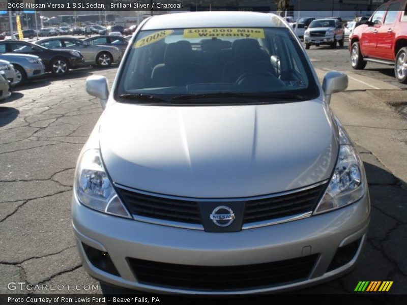 Brilliant Silver / Charcoal 2008 Nissan Versa 1.8 SL Sedan
