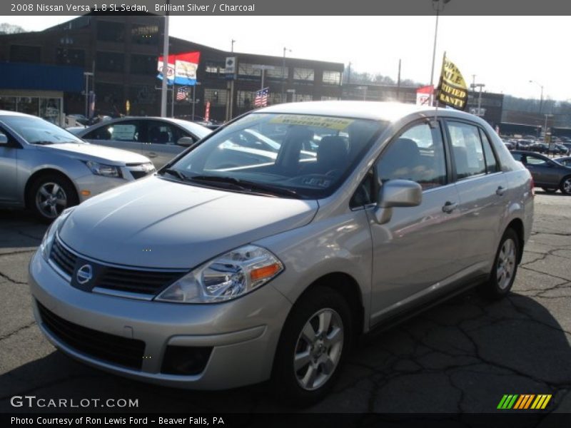 Brilliant Silver / Charcoal 2008 Nissan Versa 1.8 SL Sedan