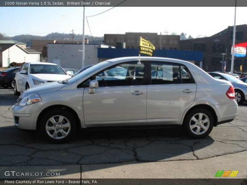 Brilliant Silver / Charcoal 2008 Nissan Versa 1.8 SL Sedan