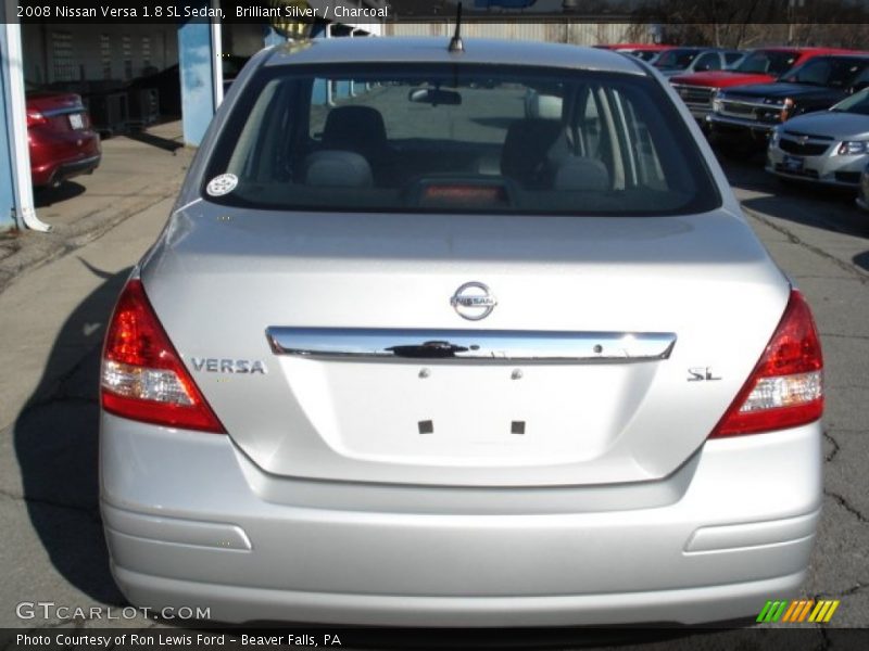 Brilliant Silver / Charcoal 2008 Nissan Versa 1.8 SL Sedan