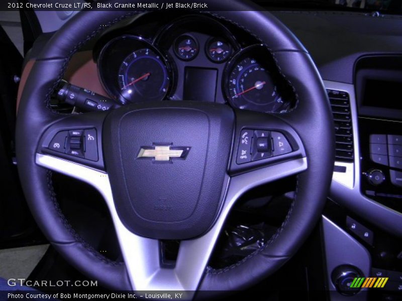 Black Granite Metallic / Jet Black/Brick 2012 Chevrolet Cruze LT/RS