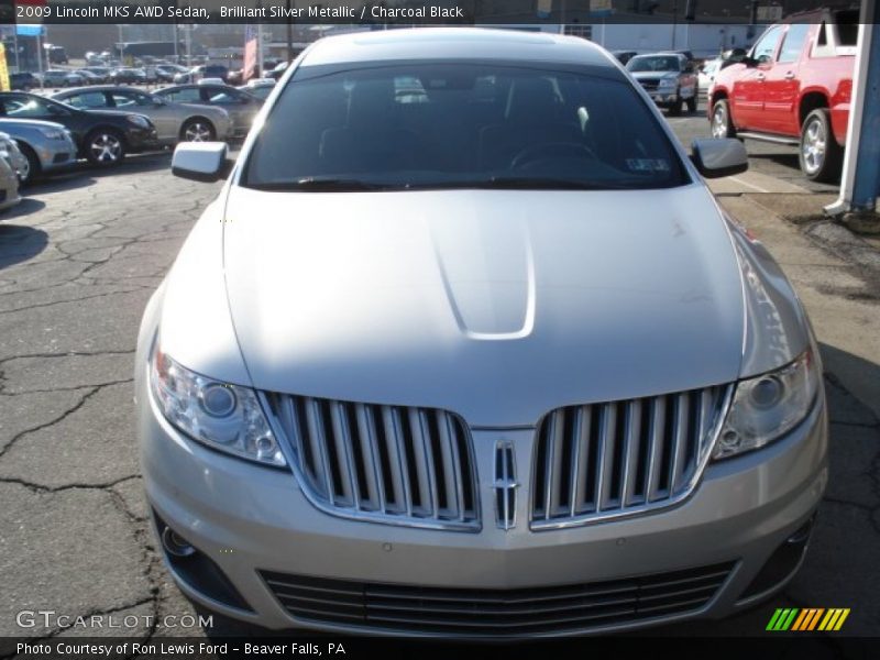 Brilliant Silver Metallic / Charcoal Black 2009 Lincoln MKS AWD Sedan