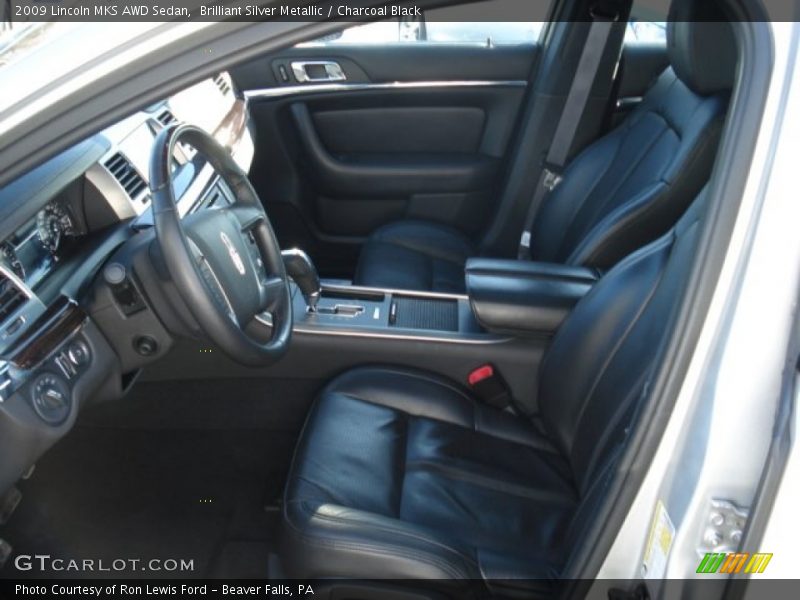 Brilliant Silver Metallic / Charcoal Black 2009 Lincoln MKS AWD Sedan