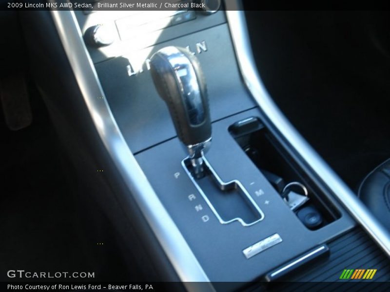 Brilliant Silver Metallic / Charcoal Black 2009 Lincoln MKS AWD Sedan