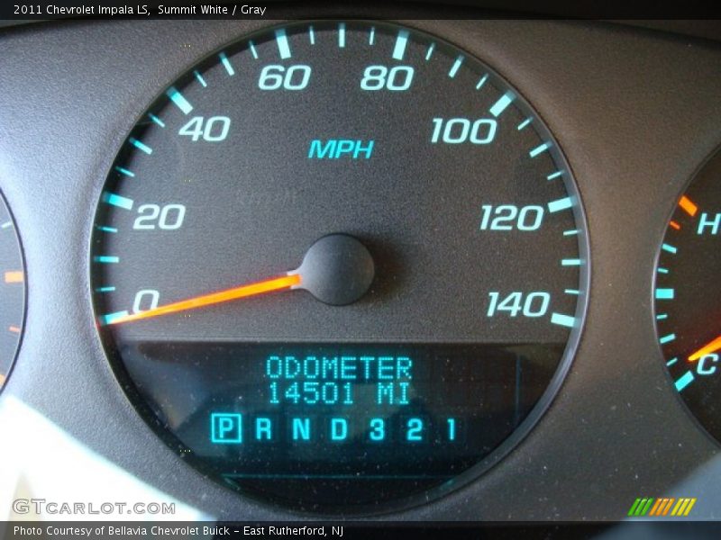 Summit White / Gray 2011 Chevrolet Impala LS