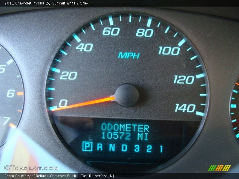 Summit White / Gray 2011 Chevrolet Impala LS