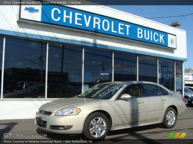 Gold Mist Metallic / Neutral 2011 Chevrolet Impala LT