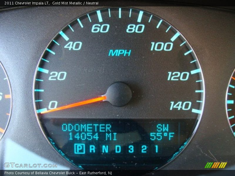 Gold Mist Metallic / Neutral 2011 Chevrolet Impala LT