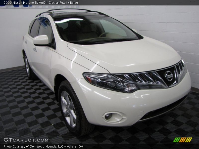 Glacier Pearl / Beige 2009 Nissan Murano SL AWD