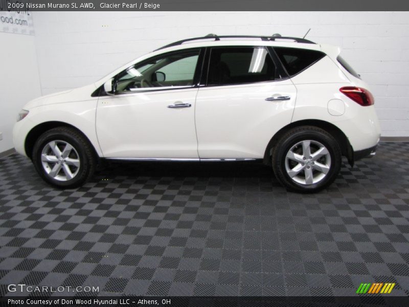 Glacier Pearl / Beige 2009 Nissan Murano SL AWD
