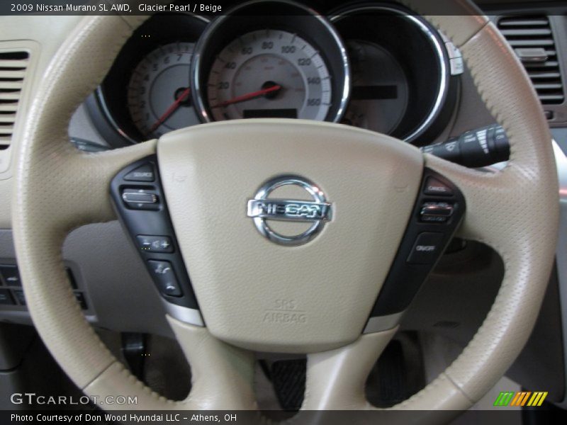 Glacier Pearl / Beige 2009 Nissan Murano SL AWD