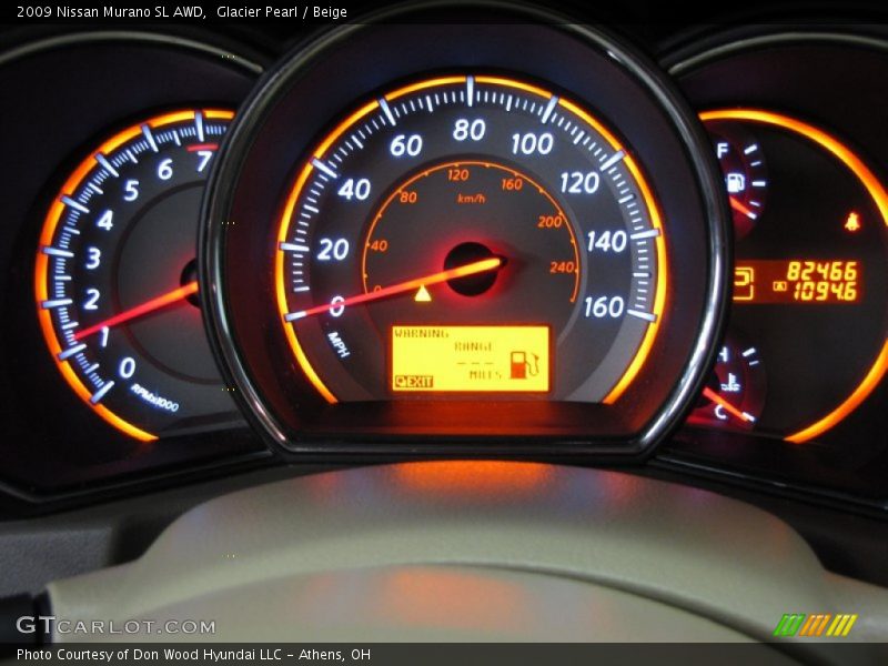 Glacier Pearl / Beige 2009 Nissan Murano SL AWD