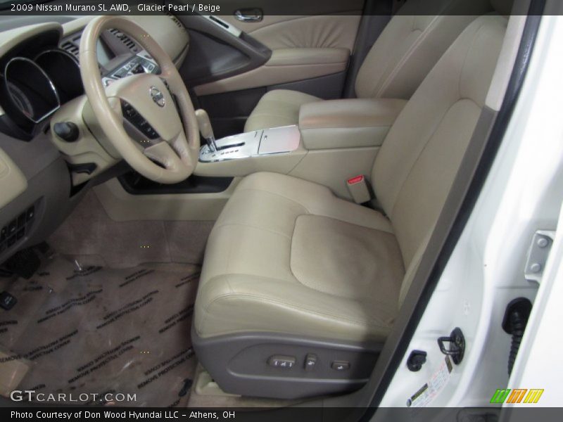 Glacier Pearl / Beige 2009 Nissan Murano SL AWD