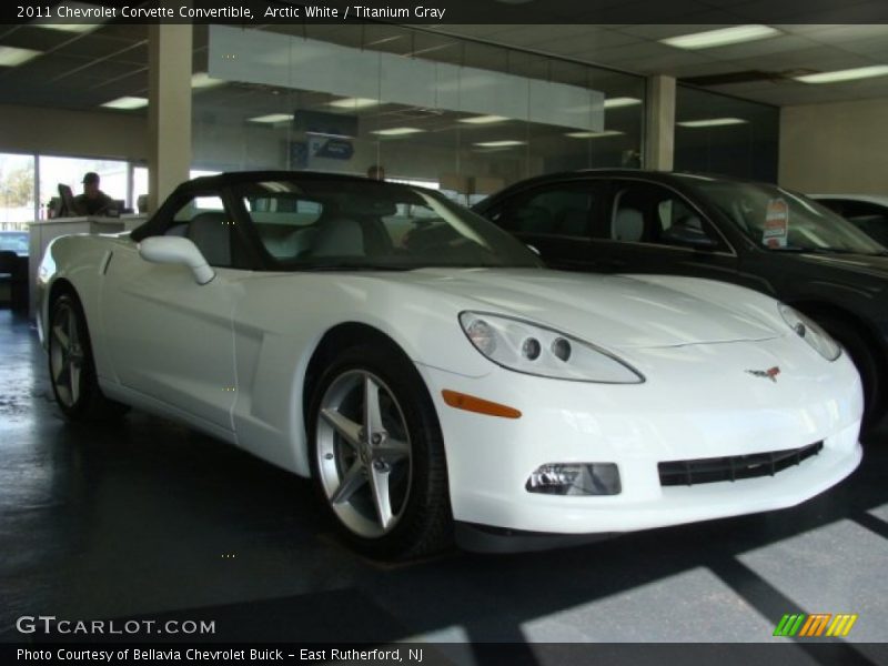 Arctic White / Titanium Gray 2011 Chevrolet Corvette Convertible
