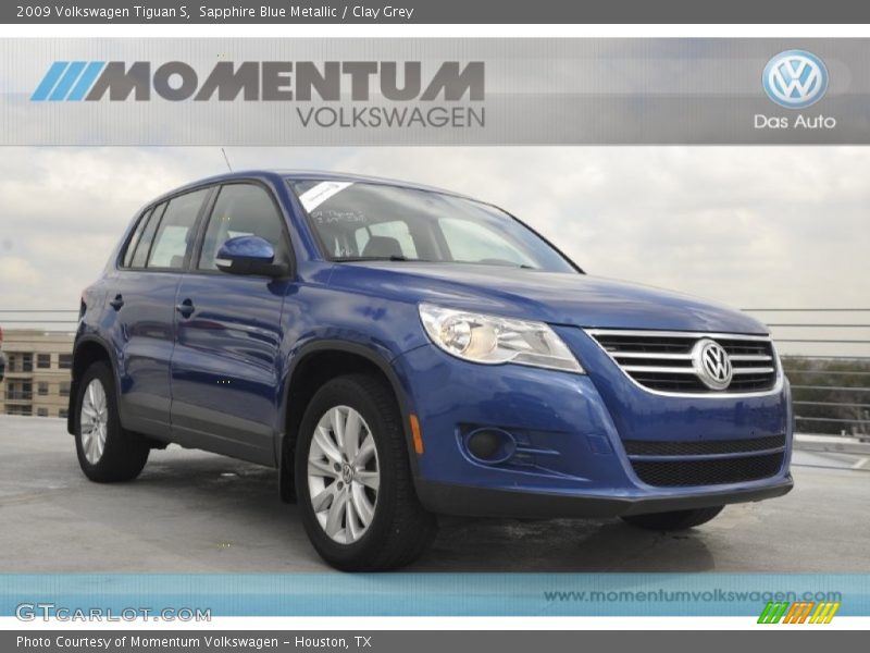 Sapphire Blue Metallic / Clay Grey 2009 Volkswagen Tiguan S