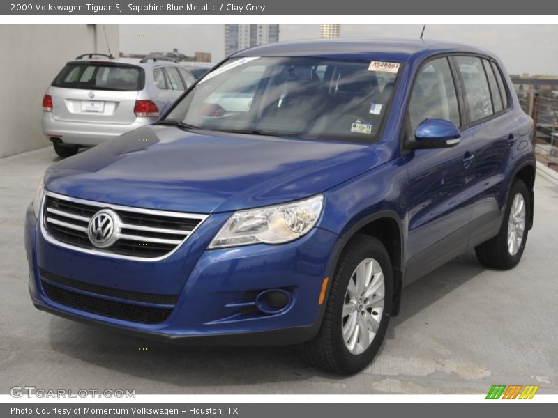 Sapphire Blue Metallic / Clay Grey 2009 Volkswagen Tiguan S