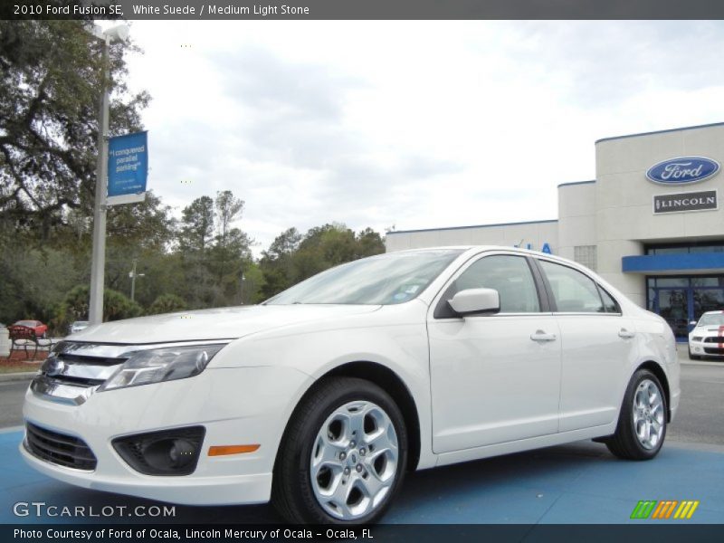 White Suede / Medium Light Stone 2010 Ford Fusion SE