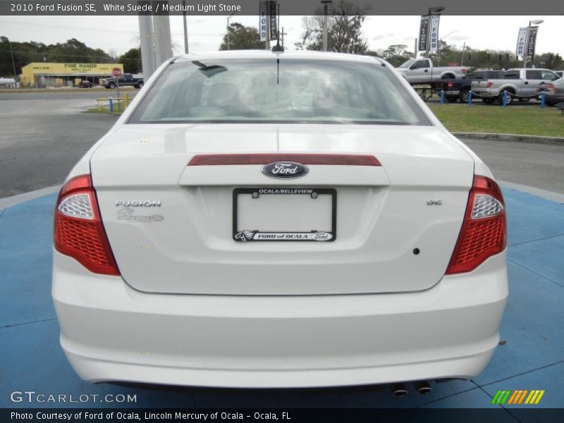 White Suede / Medium Light Stone 2010 Ford Fusion SE