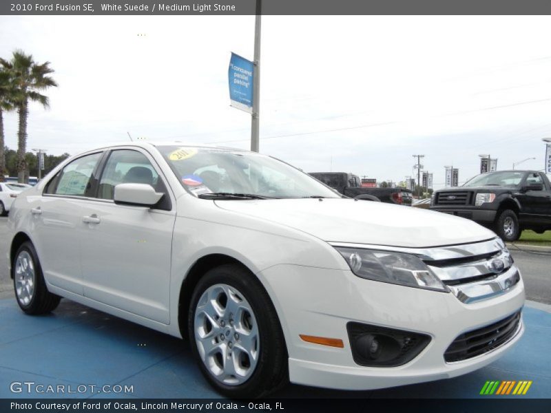 White Suede / Medium Light Stone 2010 Ford Fusion SE
