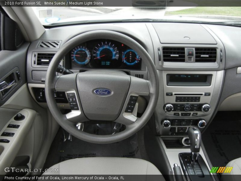 White Suede / Medium Light Stone 2010 Ford Fusion SE