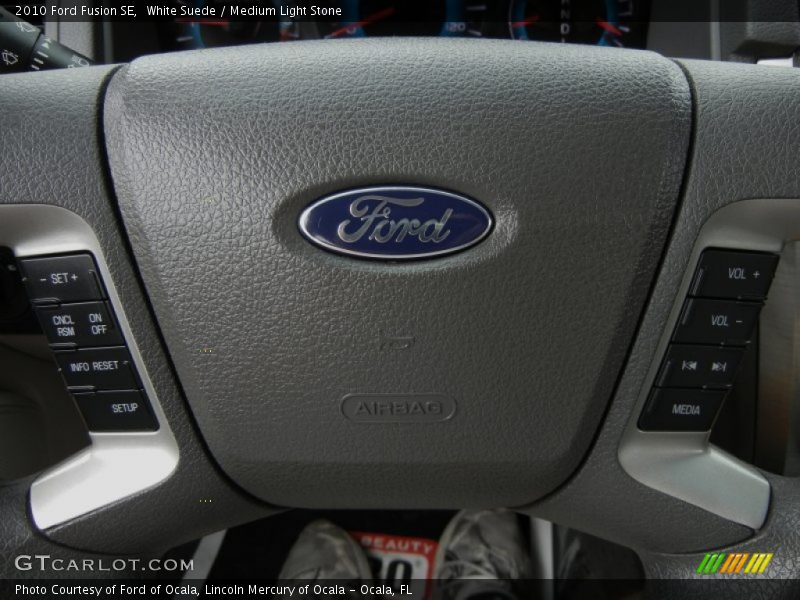 White Suede / Medium Light Stone 2010 Ford Fusion SE