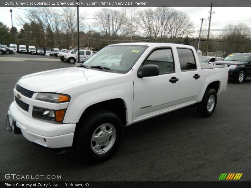 Summit White / Very Dark Pewter 2005 Chevrolet Colorado LS Crew Cab 4x4