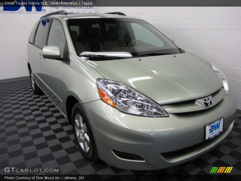 Silver Pine Mica / Taupe 2008 Toyota Sienna XLE