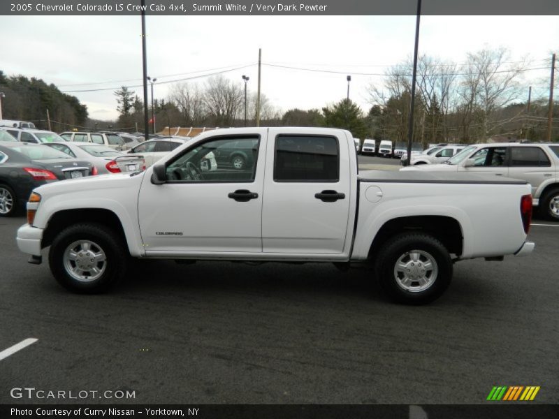 Summit White / Very Dark Pewter 2005 Chevrolet Colorado LS Crew Cab 4x4