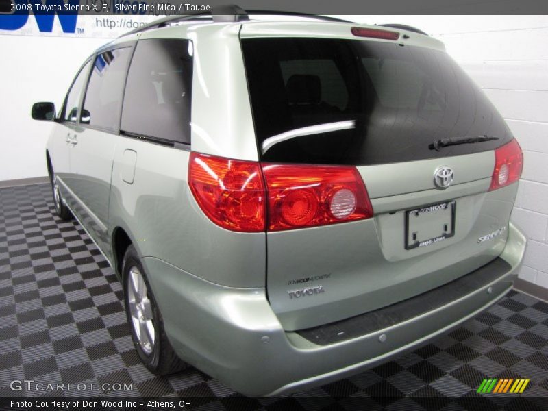 Silver Pine Mica / Taupe 2008 Toyota Sienna XLE