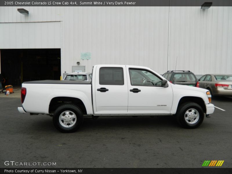 Summit White / Very Dark Pewter 2005 Chevrolet Colorado LS Crew Cab 4x4