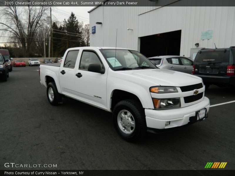 Summit White / Very Dark Pewter 2005 Chevrolet Colorado LS Crew Cab 4x4