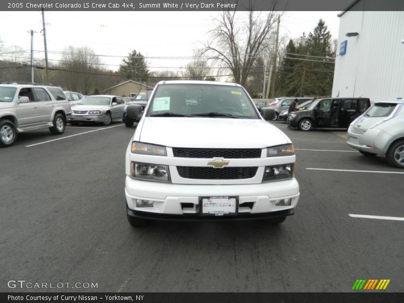 Summit White / Very Dark Pewter 2005 Chevrolet Colorado LS Crew Cab 4x4