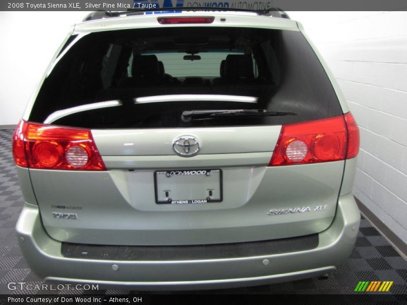 Silver Pine Mica / Taupe 2008 Toyota Sienna XLE