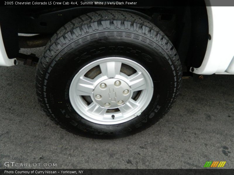 Summit White / Very Dark Pewter 2005 Chevrolet Colorado LS Crew Cab 4x4