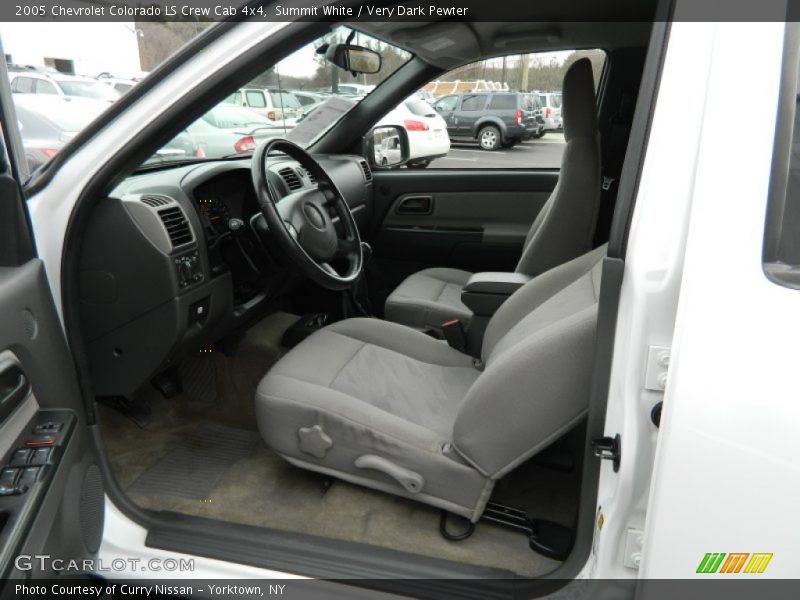 Summit White / Very Dark Pewter 2005 Chevrolet Colorado LS Crew Cab 4x4