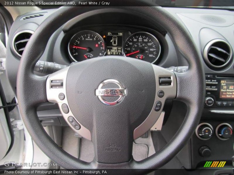 Pearl White / Gray 2012 Nissan Rogue S Special Edition AWD