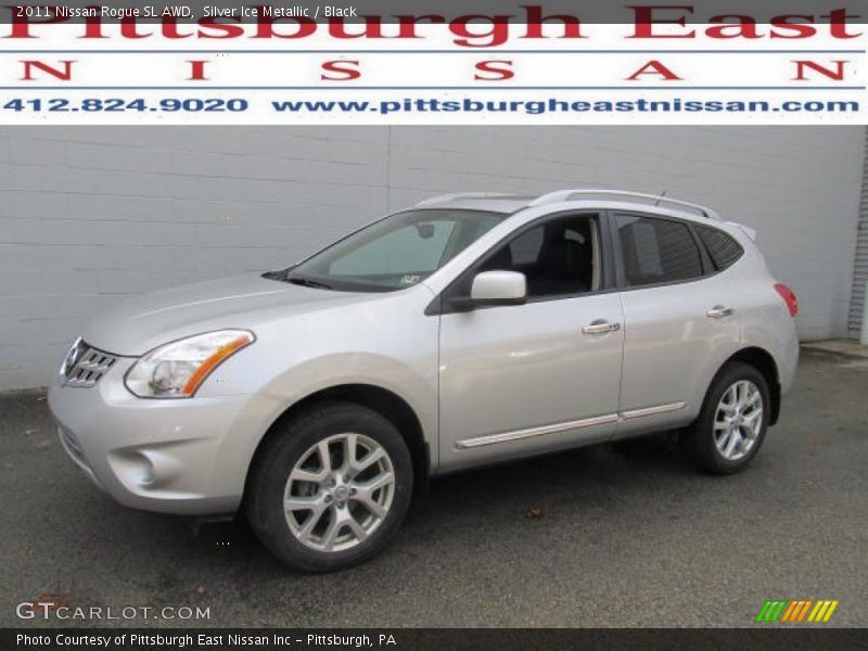 Silver Ice Metallic / Black 2011 Nissan Rogue SL AWD