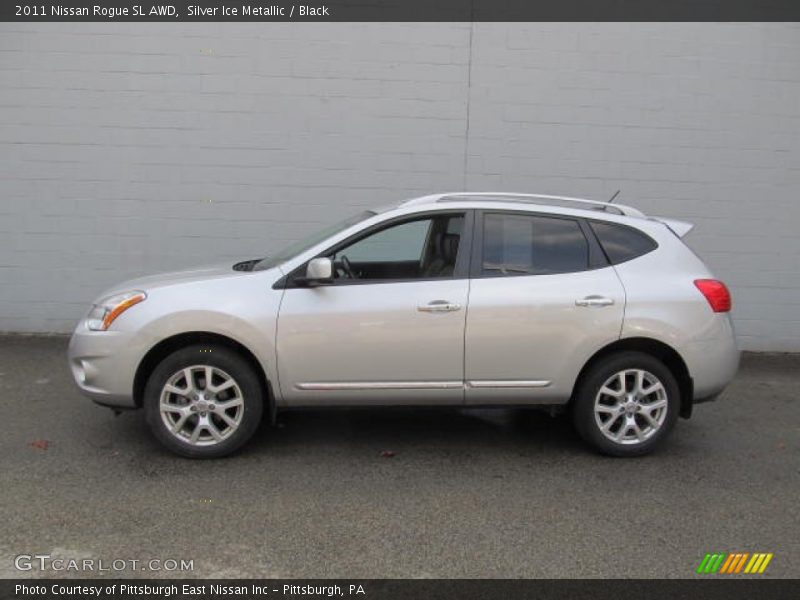 Silver Ice Metallic / Black 2011 Nissan Rogue SL AWD