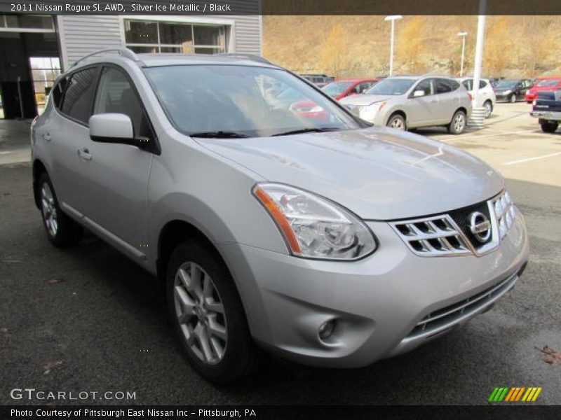 Silver Ice Metallic / Black 2011 Nissan Rogue SL AWD