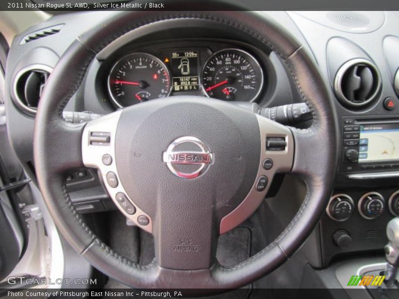 Silver Ice Metallic / Black 2011 Nissan Rogue SL AWD