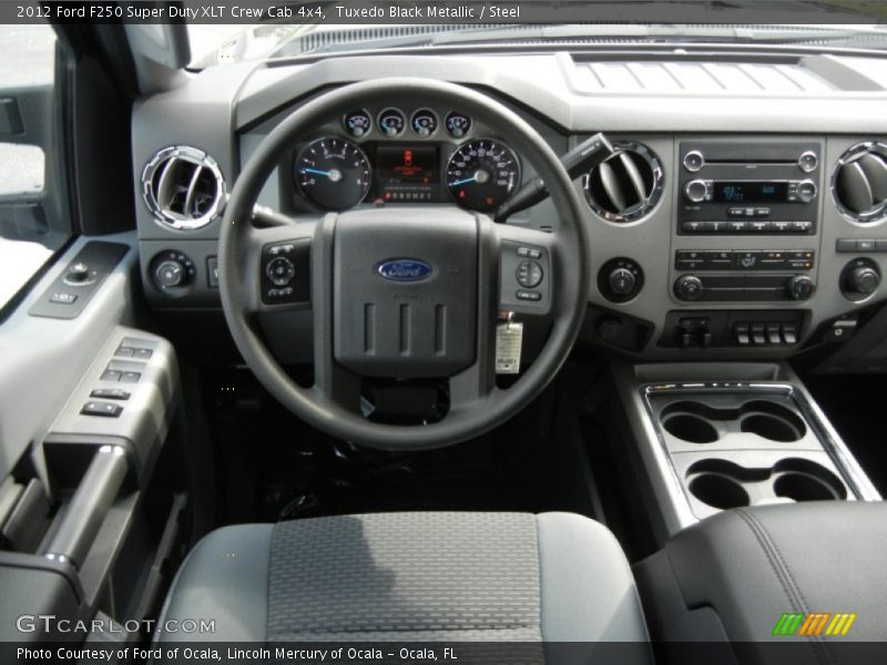 Tuxedo Black Metallic / Steel 2012 Ford F250 Super Duty XLT Crew Cab 4x4