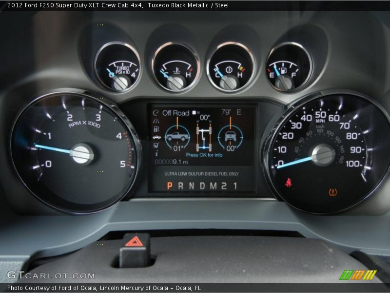 Tuxedo Black Metallic / Steel 2012 Ford F250 Super Duty XLT Crew Cab 4x4