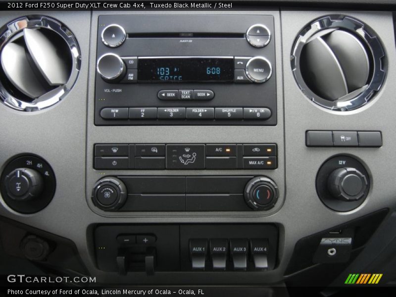 Tuxedo Black Metallic / Steel 2012 Ford F250 Super Duty XLT Crew Cab 4x4