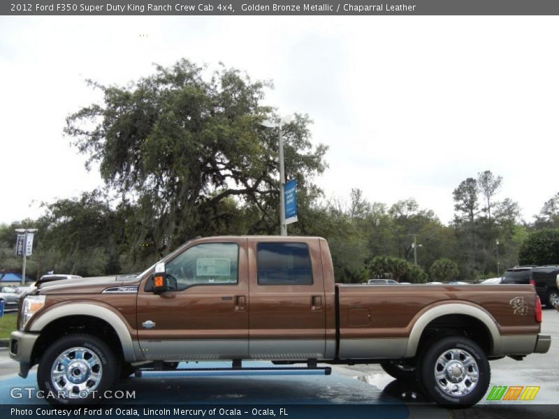 Golden Bronze Metallic / Chaparral Leather 2012 Ford F350 Super Duty King Ranch Crew Cab 4x4