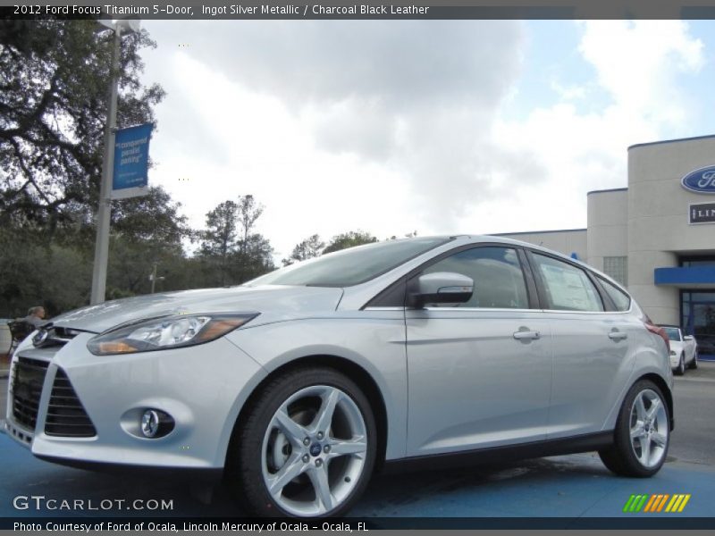Ingot Silver Metallic / Charcoal Black Leather 2012 Ford Focus Titanium 5-Door